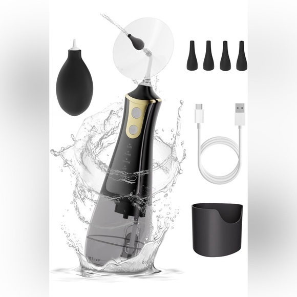 Electronic Ear Wax Removal System Safer＆More Effective Ear Irrigation Black